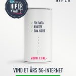 Vind 1 års 5G internet med Hiper