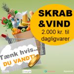 Skrab og vind 2.000 kr til dagligvarer